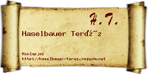 Haselbauer Teréz névjegykártya